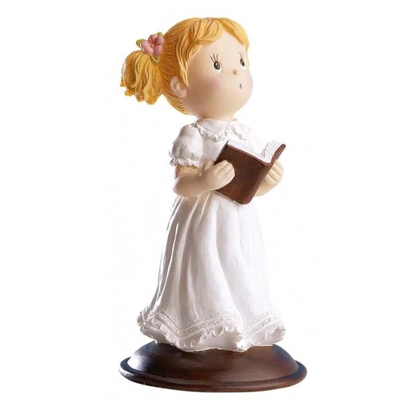 CAKE TOPPER COMUNIONE/CRESIMA BAMBINA CUORE 16cm