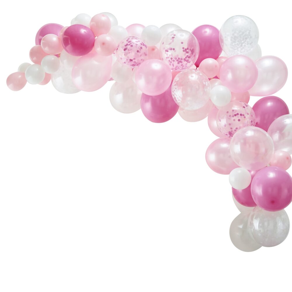 Arco di palloncini Rosa 70 pezzi - immagine 2