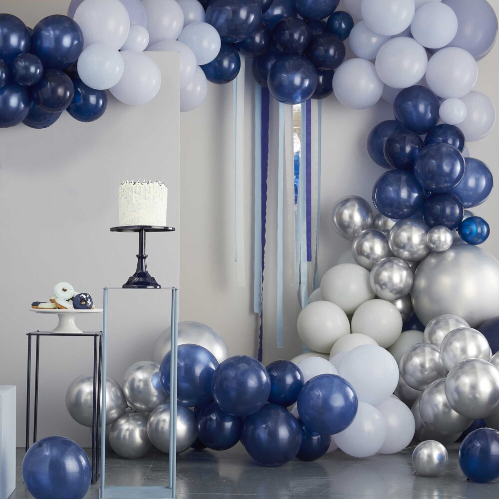 40 Palloncini azzurri blu e grigi - immagine 2